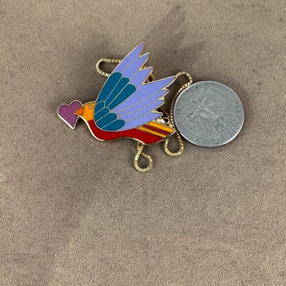 Vintage Rare LAUREL BURCH Celeste Birds Pendant and Brooch - Picture 5 of 6